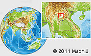 Physical Location Map of Chomphet, highlighted parent region, within the entire country