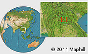 Satellite Location Map of Chomphet