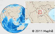 Shaded Relief Location Map of Chomphet, highlighted parent region