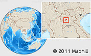 Shaded Relief Location Map of Chomphet