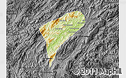 Physical Map of Chomphet, darken, desaturated