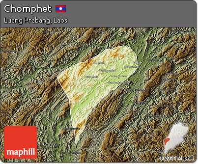Physical Map of Chomphet, darken