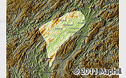 Physical Map of Chomphet, darken