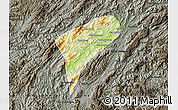 Physical Map of Chomphet, darken, semi-desaturated