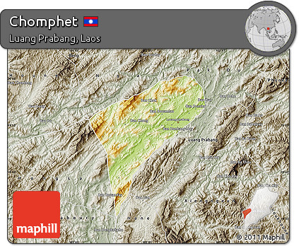 Physical Map of Chomphet, semi-desaturated