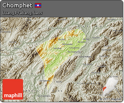 Physical Map of Chomphet, semi-desaturated