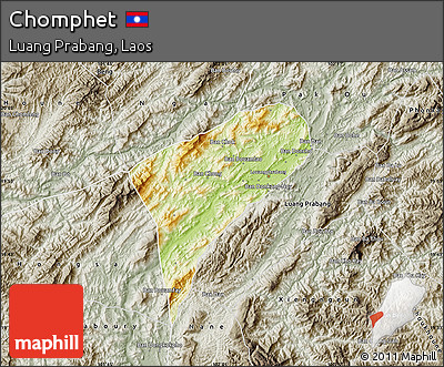 Physical Map of Chomphet, semi-desaturated