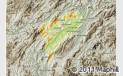 Physical Map of Chomphet, semi-desaturated