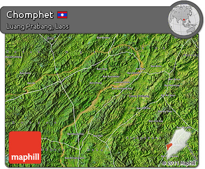 Satellite Map of Chomphet