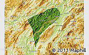 Satellite Map of Chomphet, physical outside