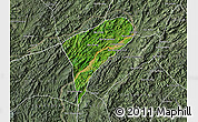 Satellite Map of Chomphet, semi-desaturated