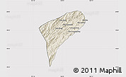 Shaded Relief Map of Chomphet, cropped outside