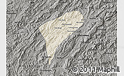 Shaded Relief Map of Chomphet, darken, semi-desaturated