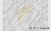 Shaded Relief Map of Chomphet, lighten, desaturated