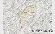 Shaded Relief Map of Chomphet, lighten, semi-desaturated