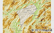 Shaded Relief Map of Chomphet, physical outside