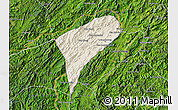 Shaded Relief Map of Chomphet, satellite outside