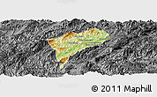 Physical Panoramic Map of Chomphet, darken, desaturated