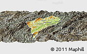 Physical Panoramic Map of Chomphet, darken, semi-desaturated