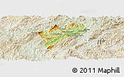 Physical Panoramic Map of Chomphet, lighten