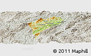 Physical Panoramic Map of Chomphet, lighten, semi-desaturated