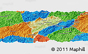 Physical Panoramic Map of Chomphet, political outside