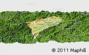Physical Panoramic Map of Chomphet, satellite outside