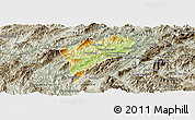 Physical Panoramic Map of Chomphet, semi-desaturated