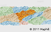 Political Panoramic Map of Chomphet, lighten
