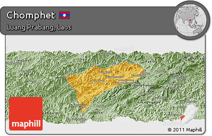 Savanna Style Panoramic Map of Chomphet