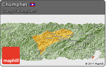Savanna Style Panoramic Map of Chomphet