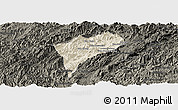 Shaded Relief Panoramic Map of Chomphet, darken