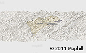 Shaded Relief Panoramic Map of Chomphet, lighten