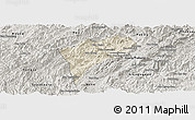 Shaded Relief Panoramic Map of Chomphet, semi-desaturated