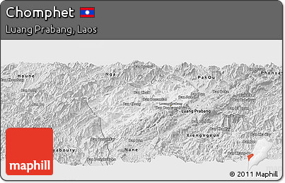 Silver Style Panoramic Map of Chomphet