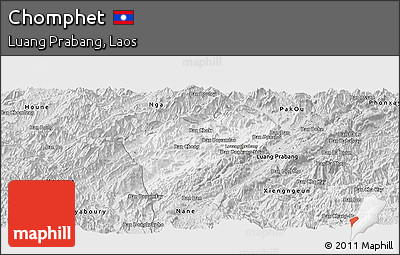 Silver Style Panoramic Map of Chomphet