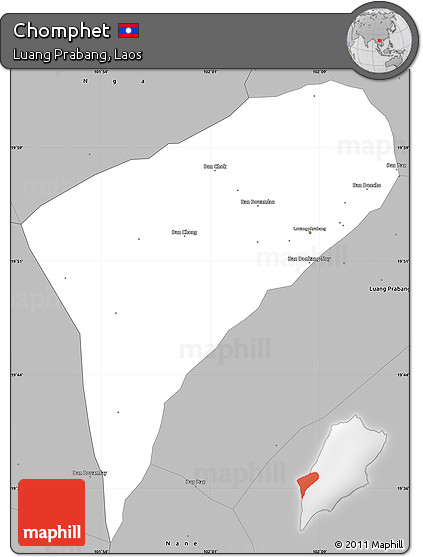 Gray Simple Map of Chomphet