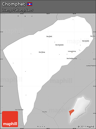 Gray Simple Map of Chomphet