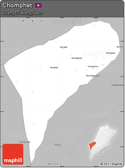 Gray Simple Map of Chomphet