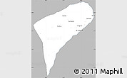 Gray Simple Map of Chomphet, single color outside