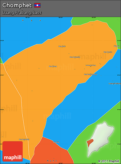 Political Simple Map of Chomphet