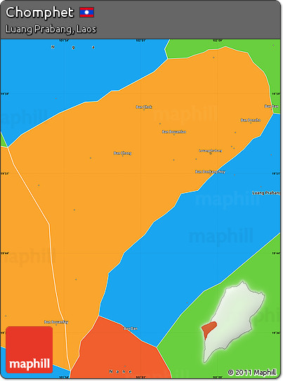 Political Simple Map of Chomphet