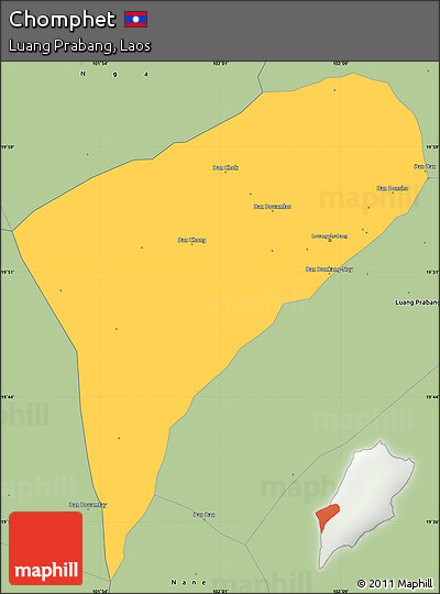 Savanna Style Simple Map of Chomphet