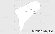 Silver Style Simple Map of Chomphet, single color outside