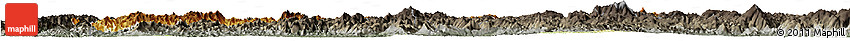 Physical Horizon Map of Luang Prabang, darken, semi-desaturated