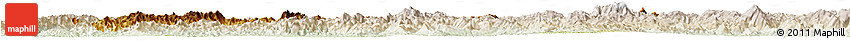Physical Horizon Map of Luang Prabang, lighten