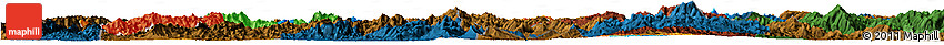 Political Horizon Map of Luang Prabang, darken