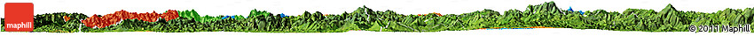 Political Horizon Map of Luang Prabang, satellite outside