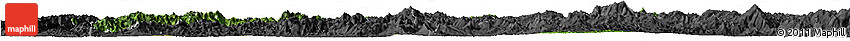 Satellite Horizon Map of Luang Prabang, darken, desaturated