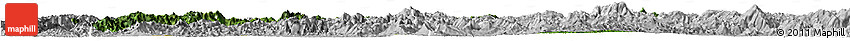 Satellite Horizon Map of Luang Prabang, lighten, desaturated